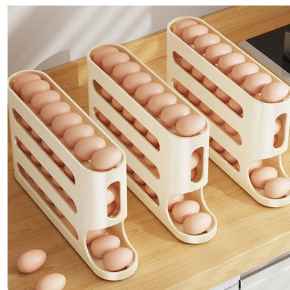 4-Tier Fridge Egg Dispenser Rack