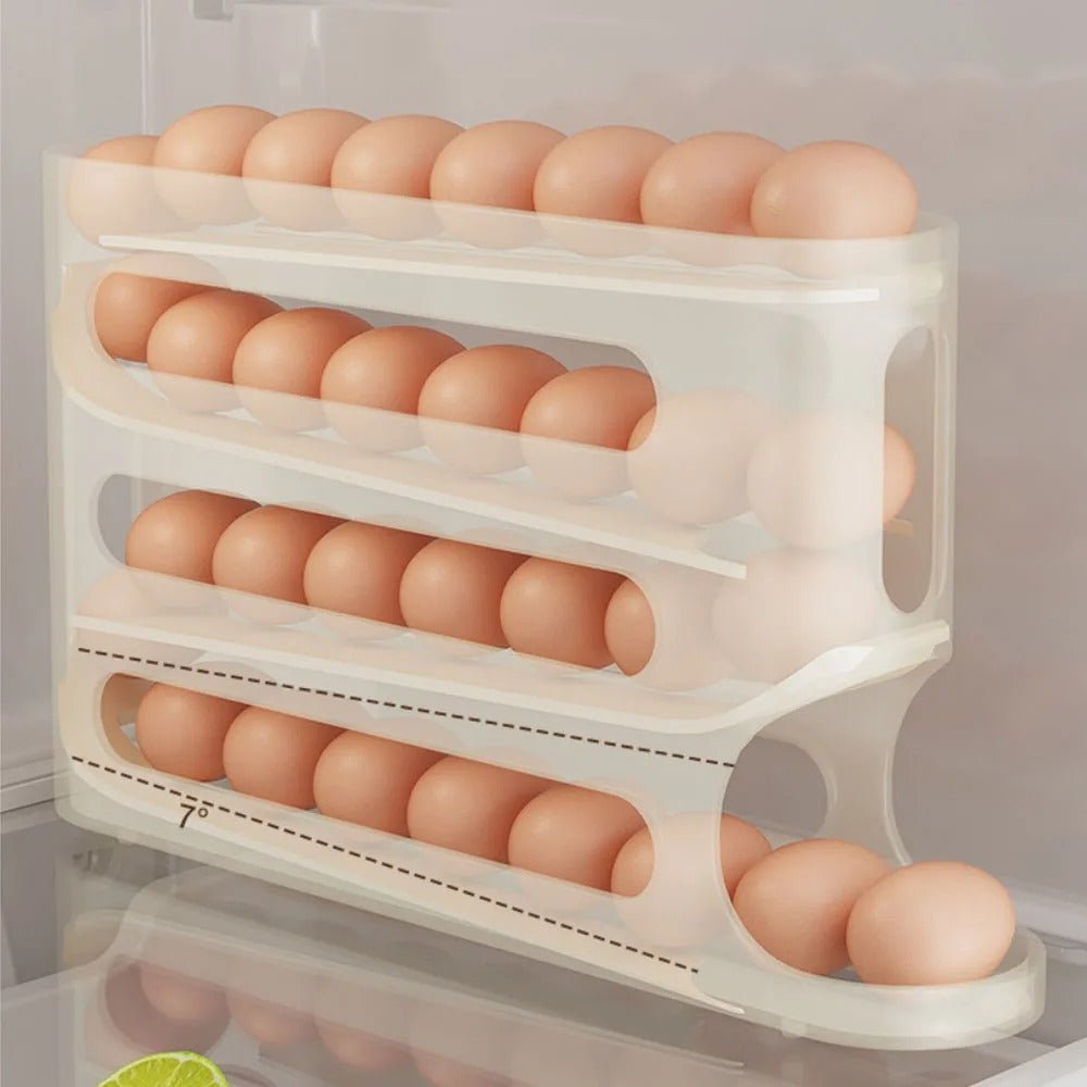 4-Tier Fridge Egg Dispenser Rack