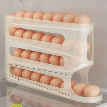 4-Tier Fridge Egg Dispenser Rack