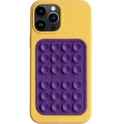 OCTOBUDDY - Silicone Suction Phone Case Adhesive Mount - Hands-Free Strong Grip Holder for Selfies & Videos - Durable Easy to Use - iPhone & Android Compatible - 2.25″ x 3.25″ Wisteria