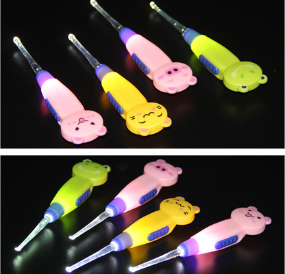 LED Light-Up Cartoon Ear Pick