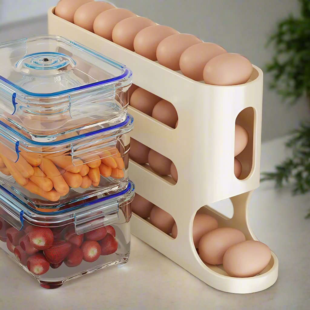 4-Tier Fridge Egg Dispenser Rack